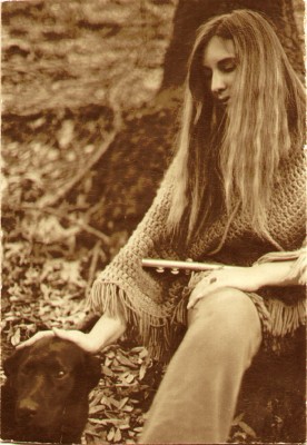 Lynda with Flute and Dog