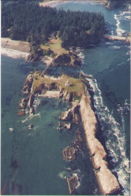 Aerial View of Cape Arago Light Aerial View of Cape Arago Light